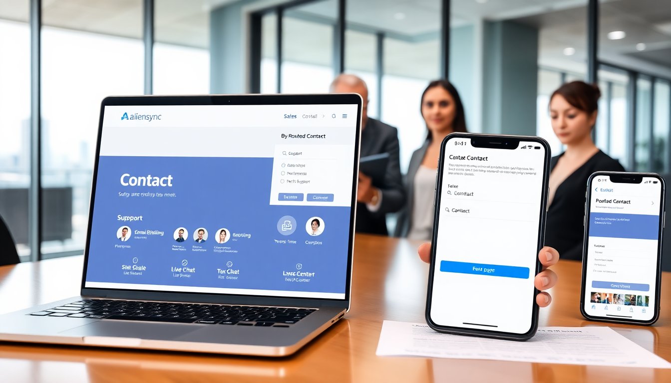 aliensync contact page