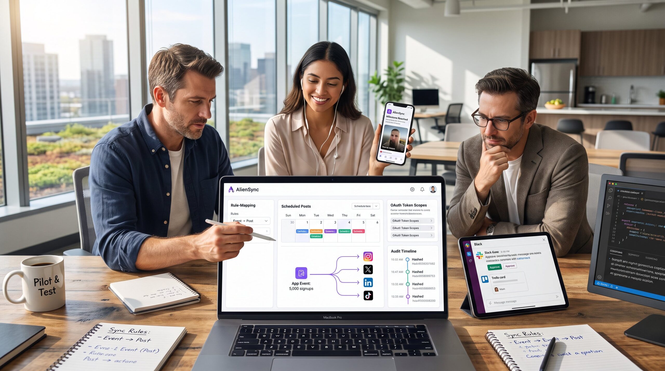 How the AlienSync Social App Works