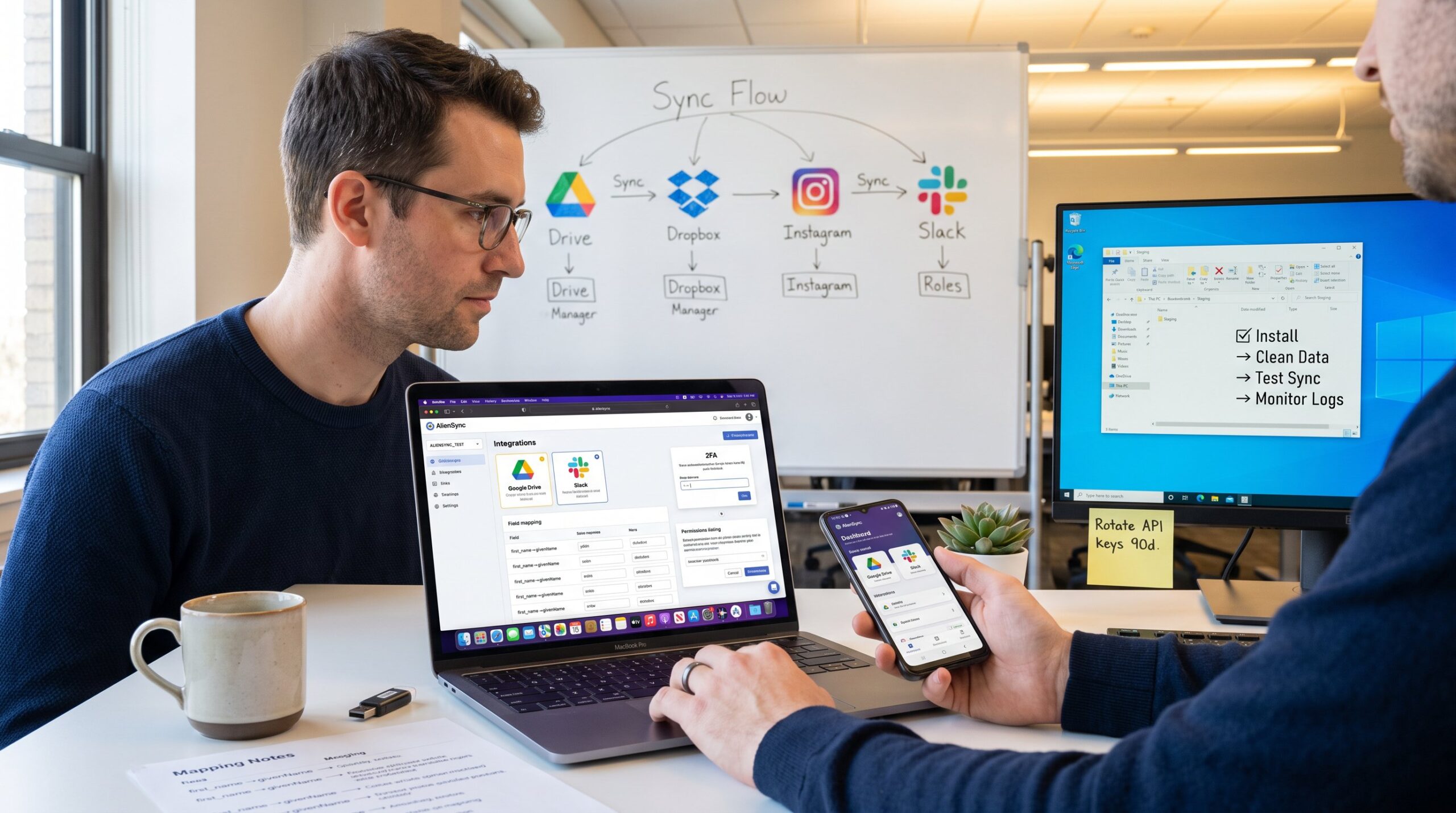 How to Set Up Apps and Software AlienSync