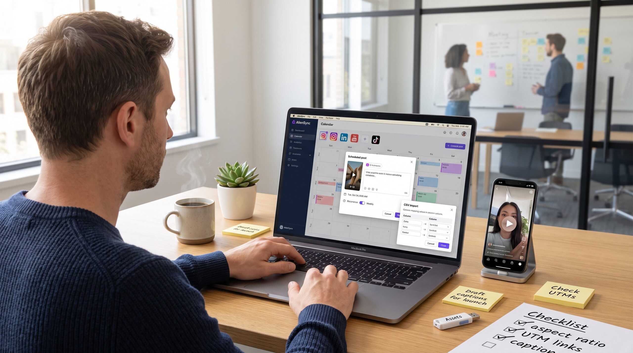 How to Schedule Posts in the AlienSync App