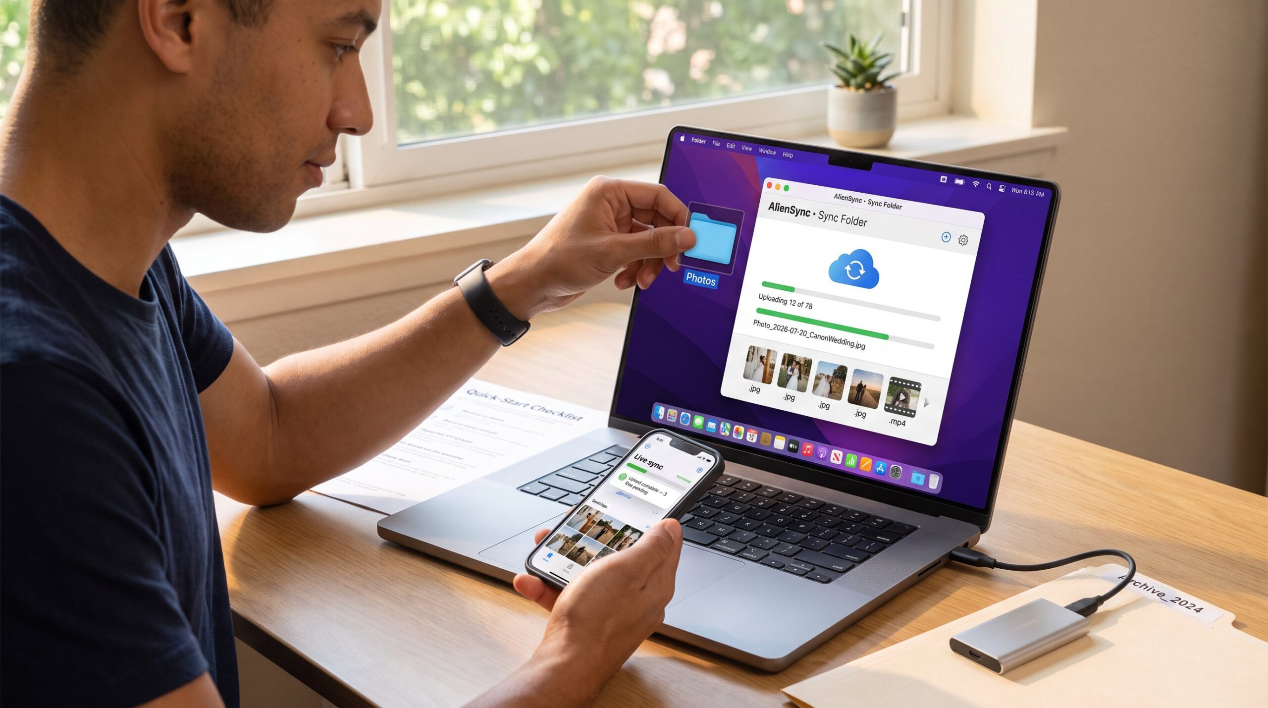 How to Upload Photos and Videos Through AlienSync