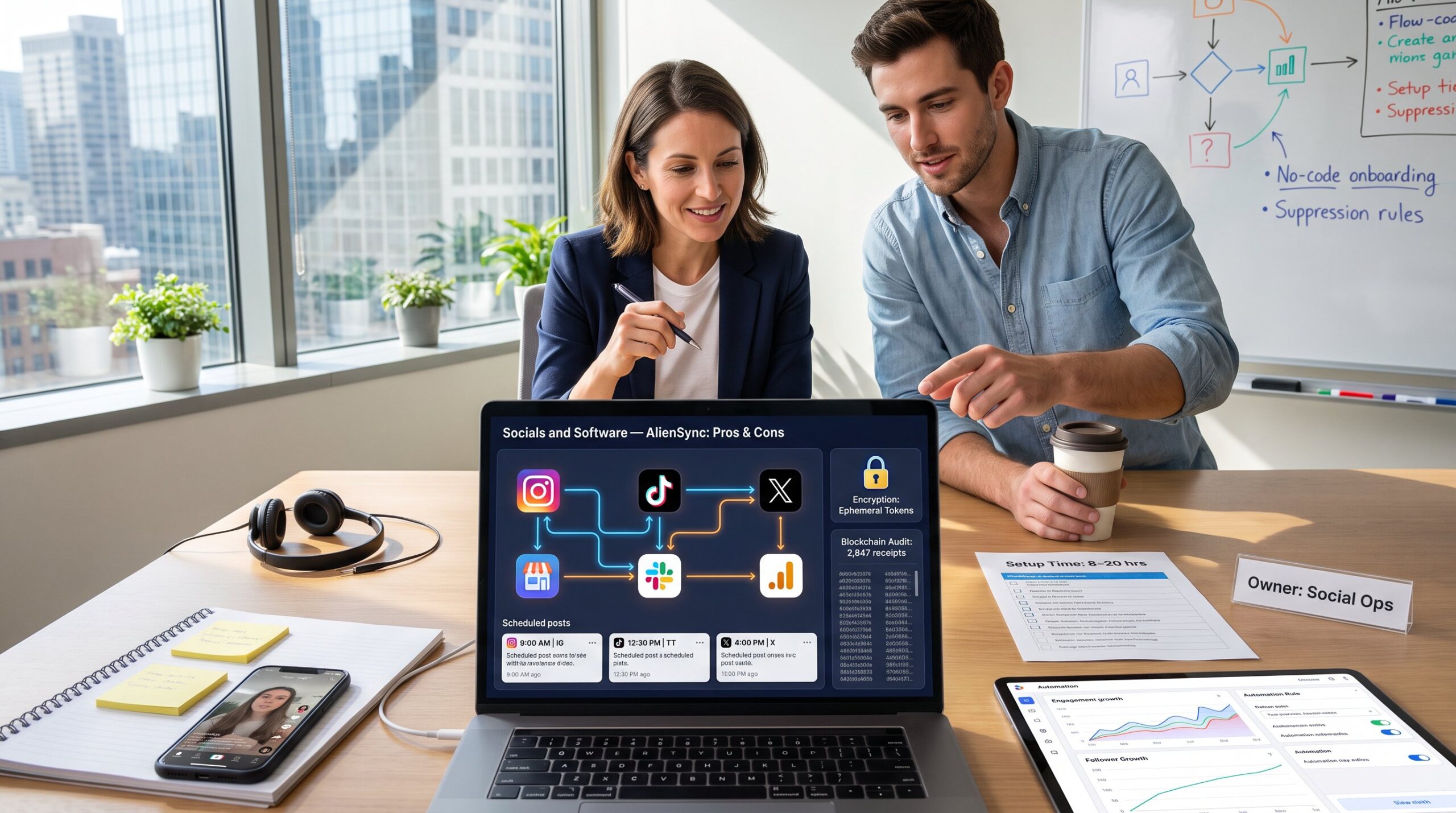 Socials and Software AlienSync Pros and Cons